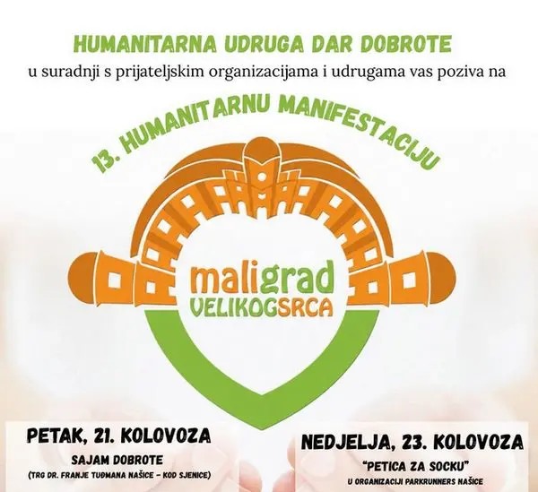 Humanitarna udruga dar dobrote u surdanji s prijateljskim organizacijama i udrugama vas poziva na