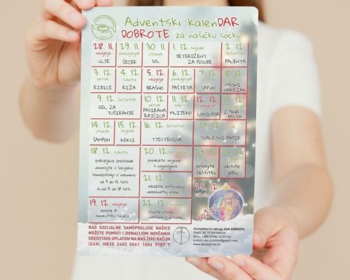Adventski kalenDAR DOBROTE za našičku socku 2021.