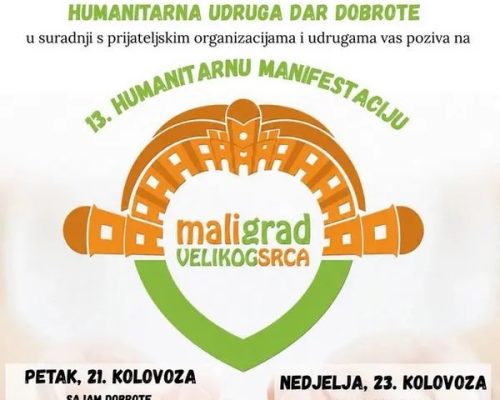Humanitarna udruga dar dobrote u surdanji s prijateljskim organizacijama i udrugama vas poziva na