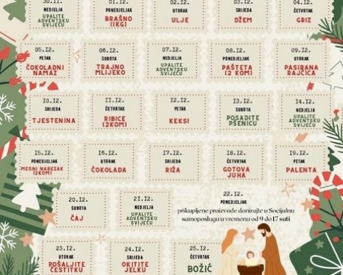 Adventski kalenDAR DOBROTE za našičku Socku 2025.